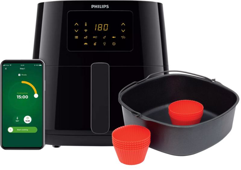 Philips Airfryer XL Connected HD9280/70 + Bakvorm