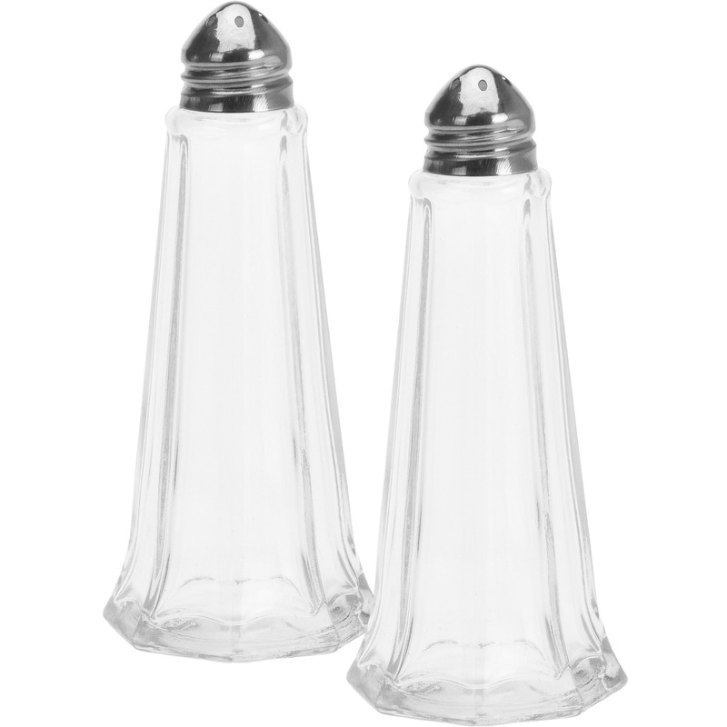 Merkloos Voordeelset van 8x stuks peper en zout stel vaatjes/strooiers 11 cm -