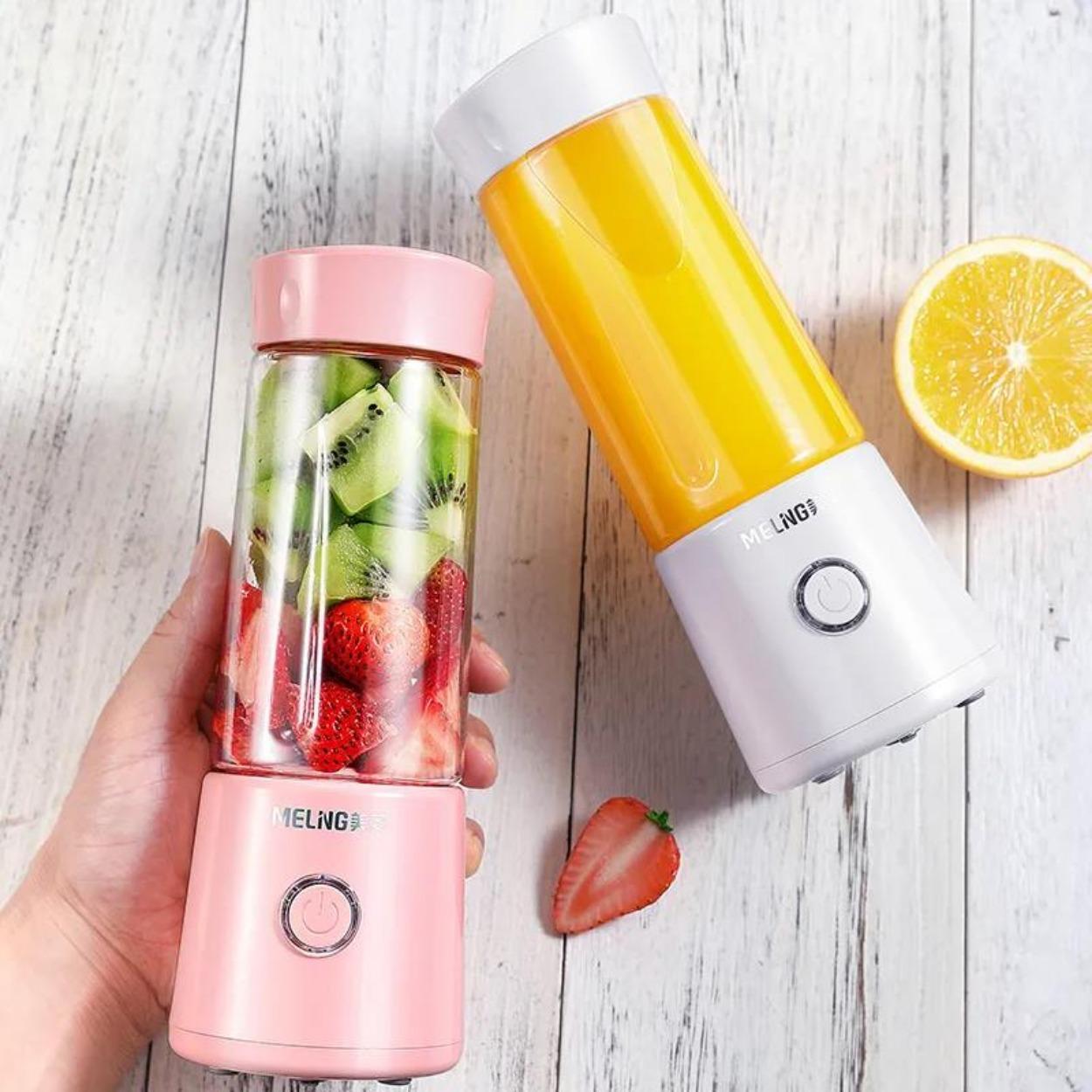 Darling Women Boutique A Draagbare Juicer Huishoudelijk Fruit Kleine Student Oplaadbare Mini Juicer Cup Elektrische Frituurpers roze