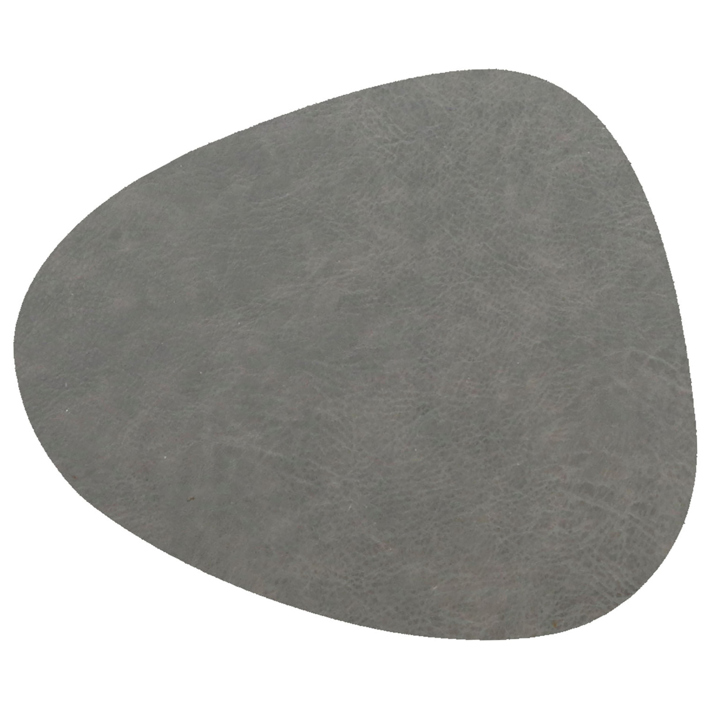 Unique Living placemats Floris lederlook - 1x - x 30 cm - donkergrijs - PU leather - tafel onderl -