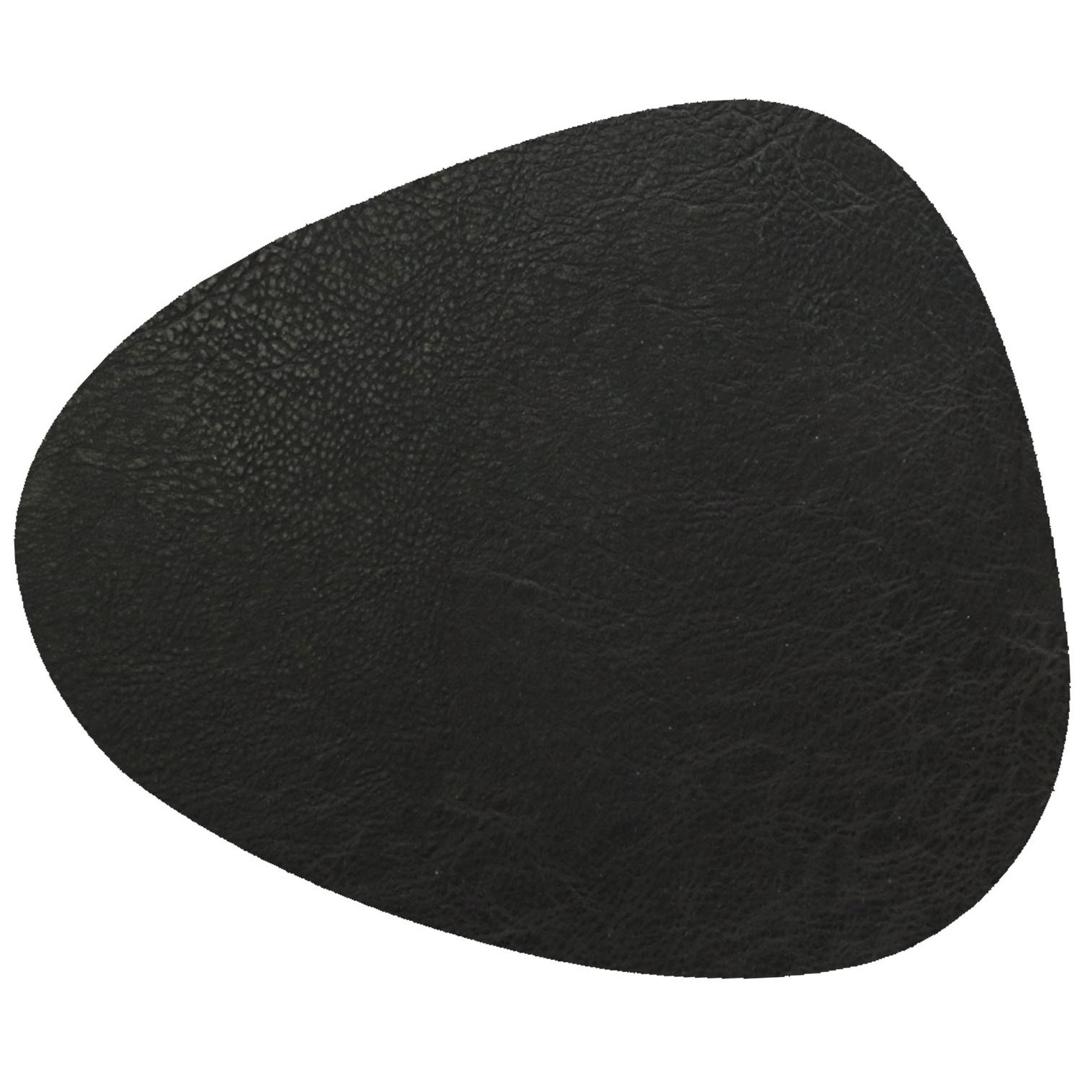 Unique Living placemats Floris lederlook - 1x - x 30 cm - zwart - PU leather - tafel onderleggers -