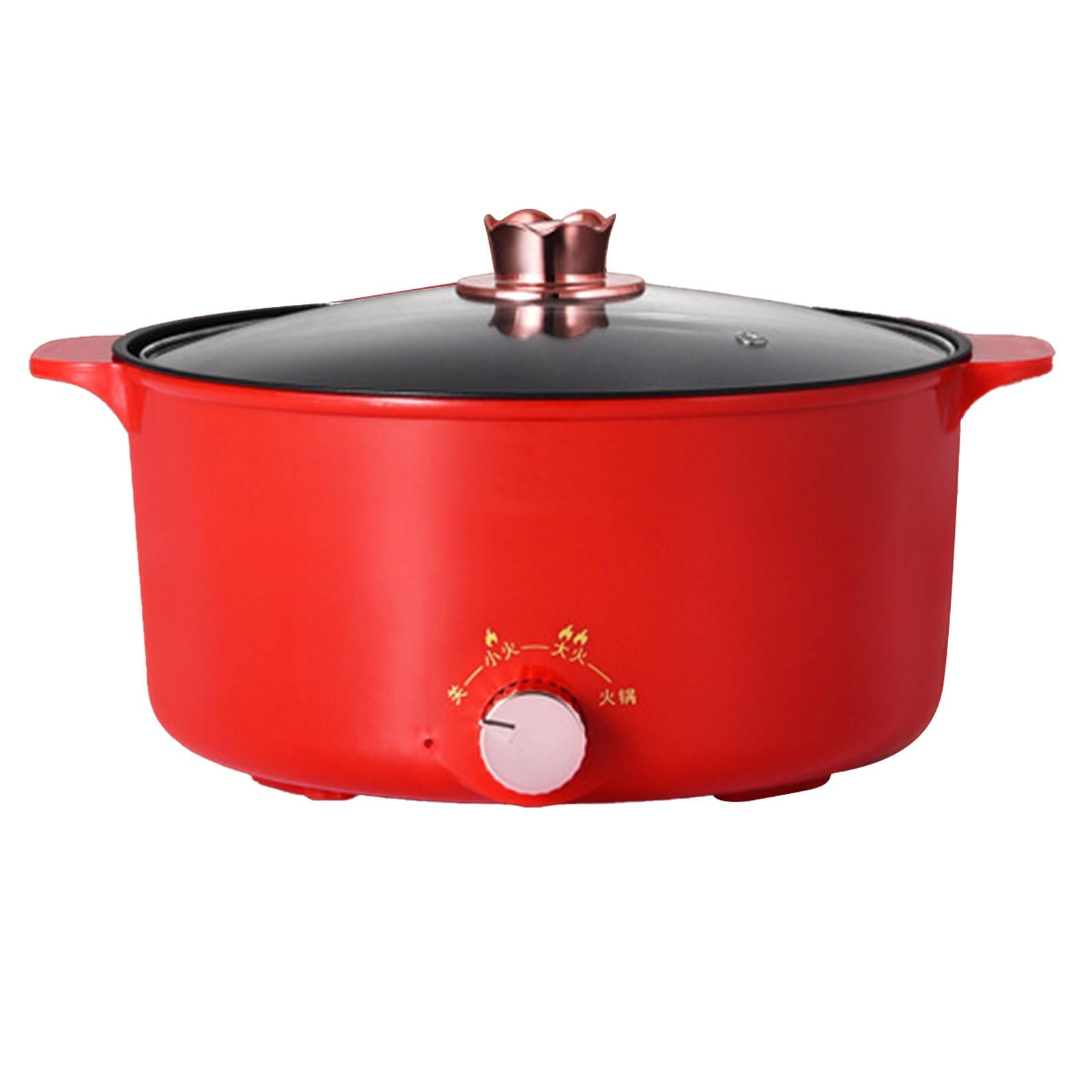 CosyHome Elektrische Pot 2.3L 400℃800W elektrische hete pan met 3 versnellingen en antiaanbaklaag