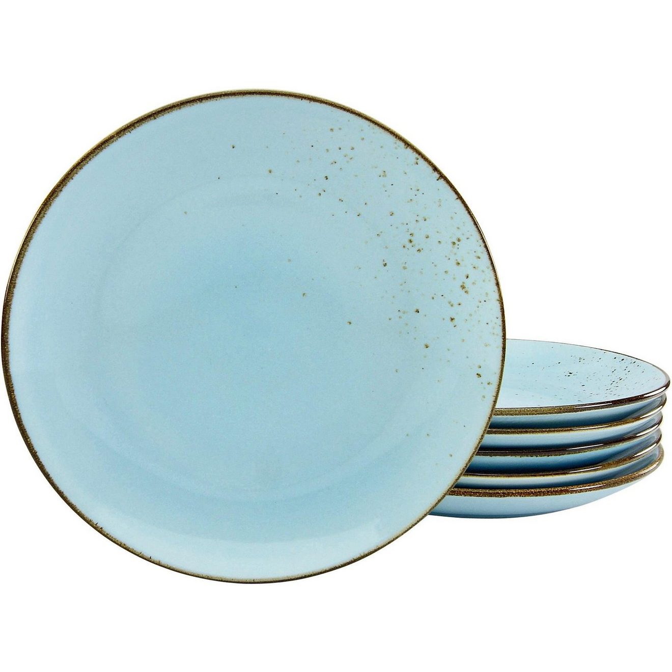 CreaTable Plat bord Dinerbord nature collection Bordenset voor 6 personen, ø 27 cm, aardewerk, plat bord (set, 6-delig)