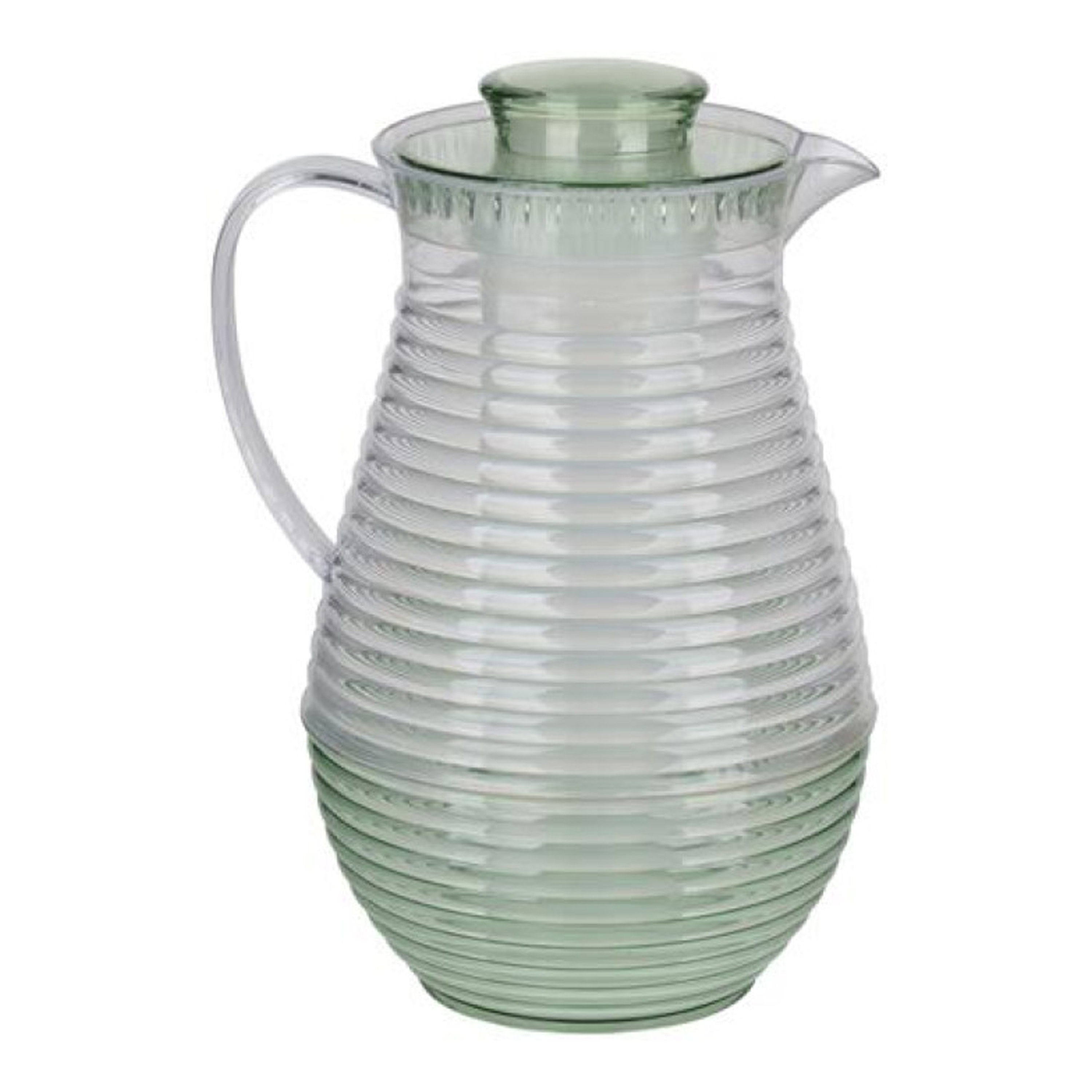 Alpina Waterkan/sapkan met fruit infuser/reservoir - 2 liter - kunststof - groen - 25 cm -
