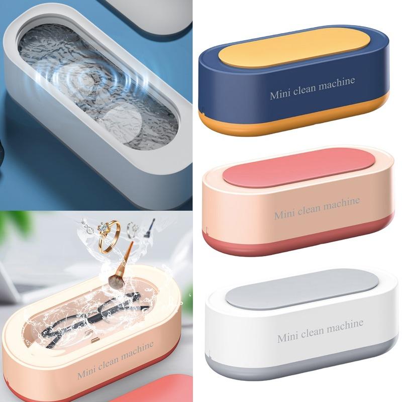 Houspace Kitchen Ultrasone brilreiniger Ringhorloge Sieraden Reiniging Hoogfrequente trillingen Wasreiniger Wasgereedschap battery wit