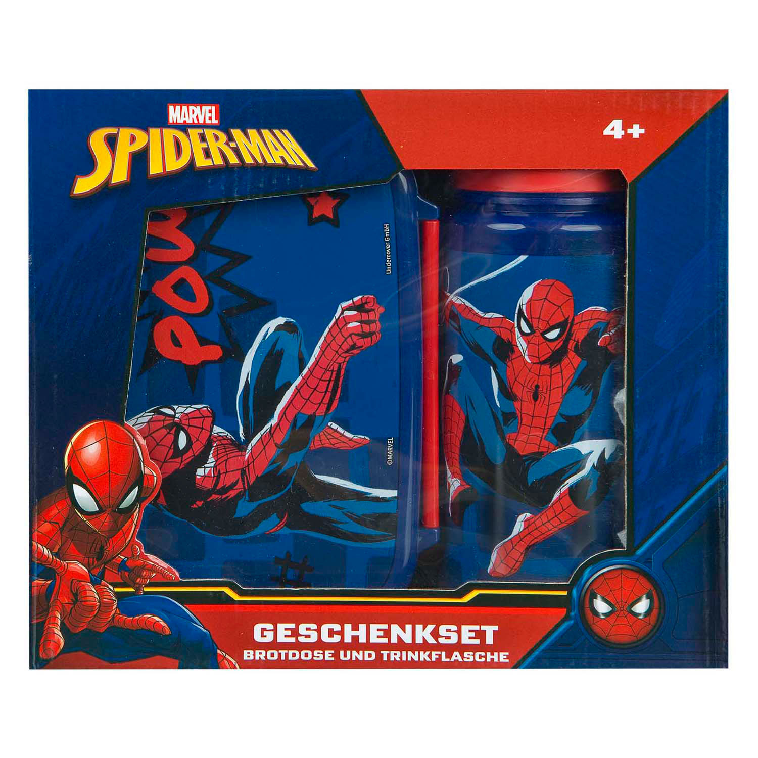Undercover Broodtrommel en drinkfles spiderman