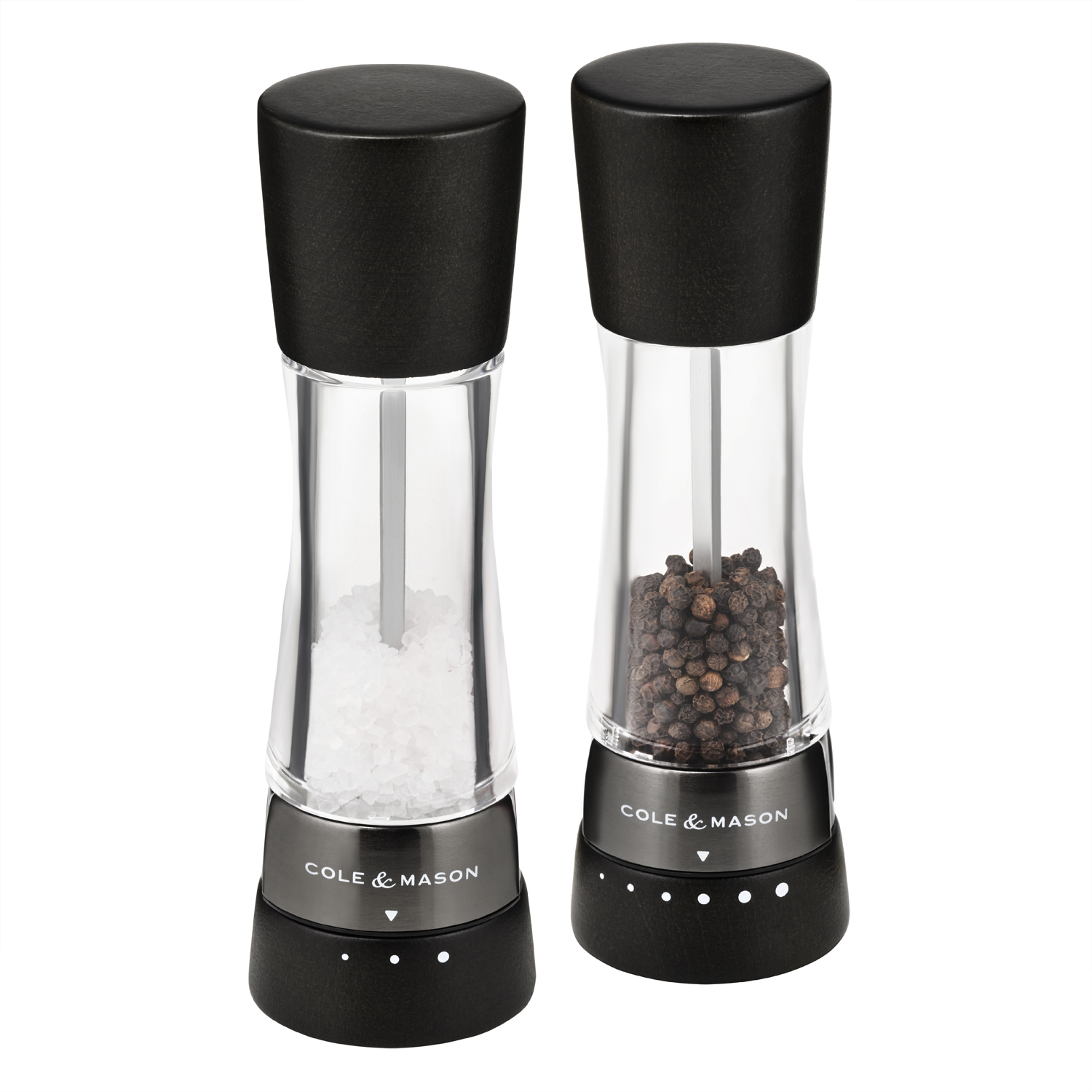 Cole & Mason  Peper- en zoutset Derwent - Gourmet Precision+ - Black Wood