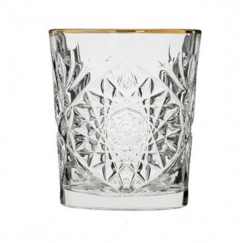 Libbey  Hobstar glas - gouden rand - 35 cl
