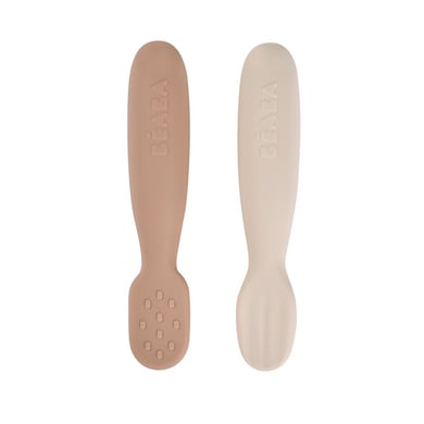Beaba Leerlepel set van 2 gemaakt van silicone Pralin