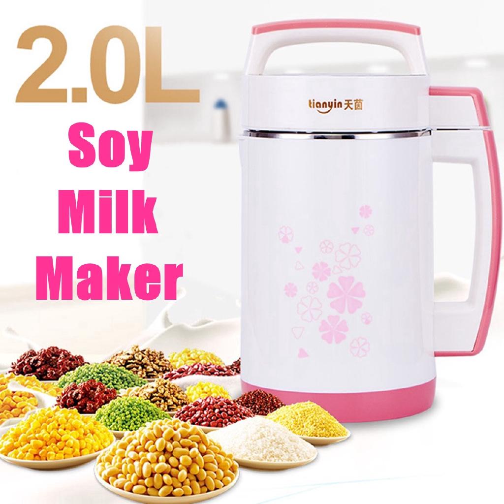 Pro DIY Tool 2L Sojamelkmachine Roer Rijstpasta Maker Stalen Filtervrije Automatische Verwarming Sojabonenmelkpers