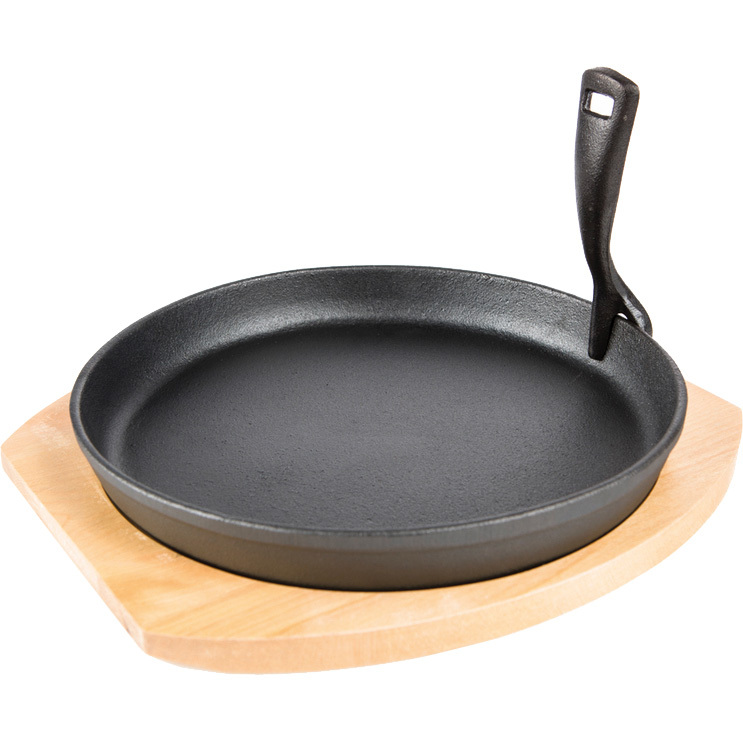 Grill Guru Cast Iron Cooking Plate & Holder Bak-/braadpan