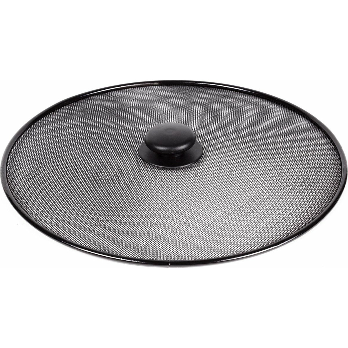 Benson Spatdeksel - D29 cm - rond - kunststof knop - zwart -