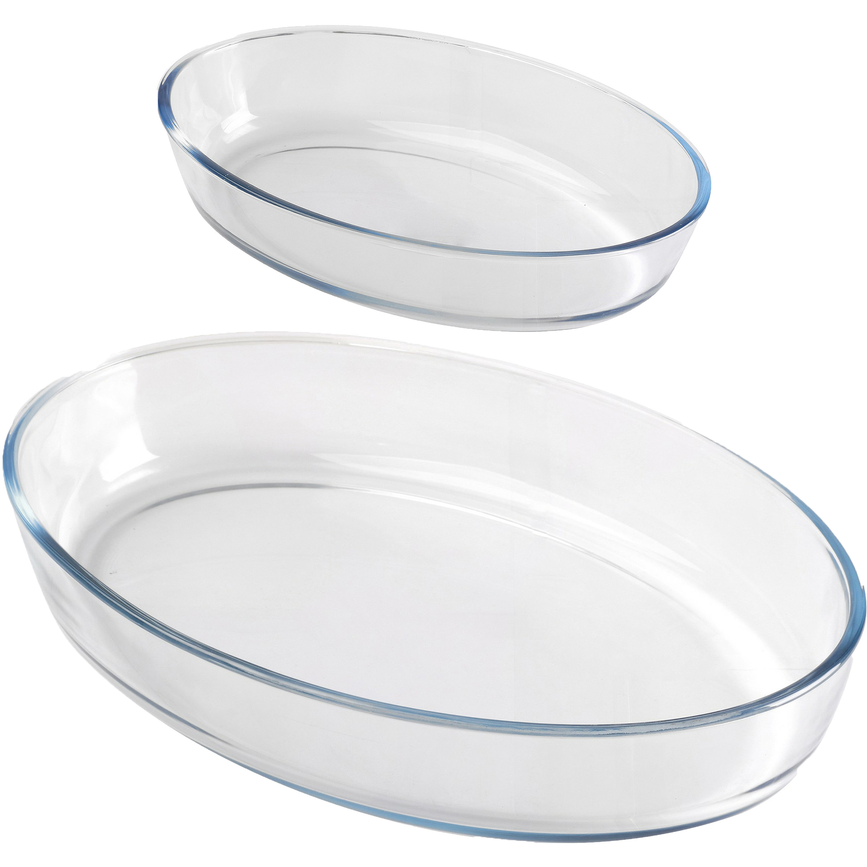Chef Traiteur Ovenschaal set 2-delig - ovaal - glas - 0,7 en 4L -
