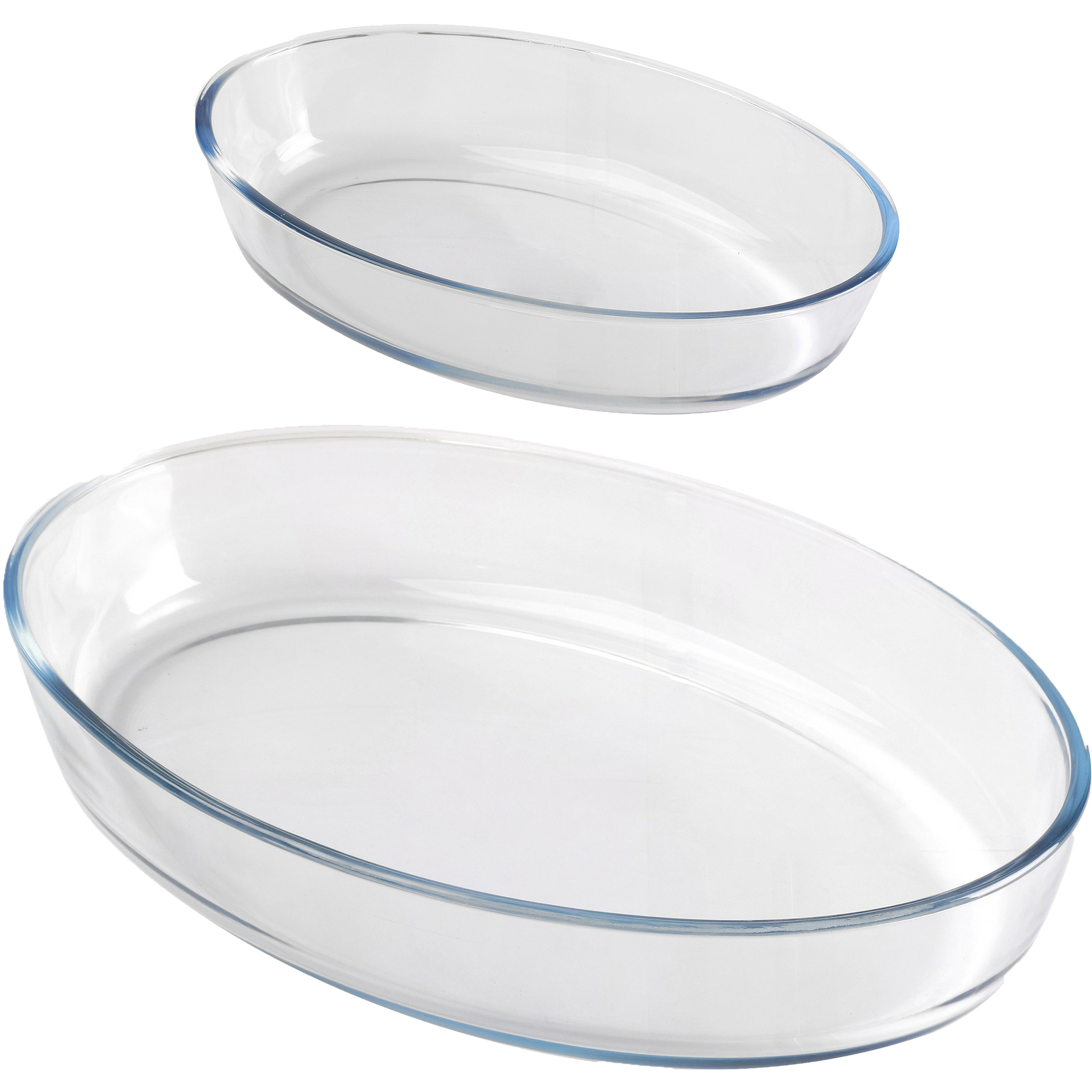 Chef Traiteur Ovenschaal set 2-delig - ovaal - glas - 0,75 en 4L -