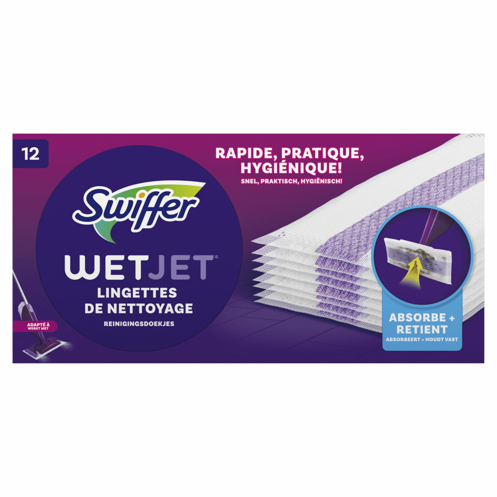 Swiffer WetJet Dweilsysteem Navulling Reinigingdoekjes Doos A 12 Stuks