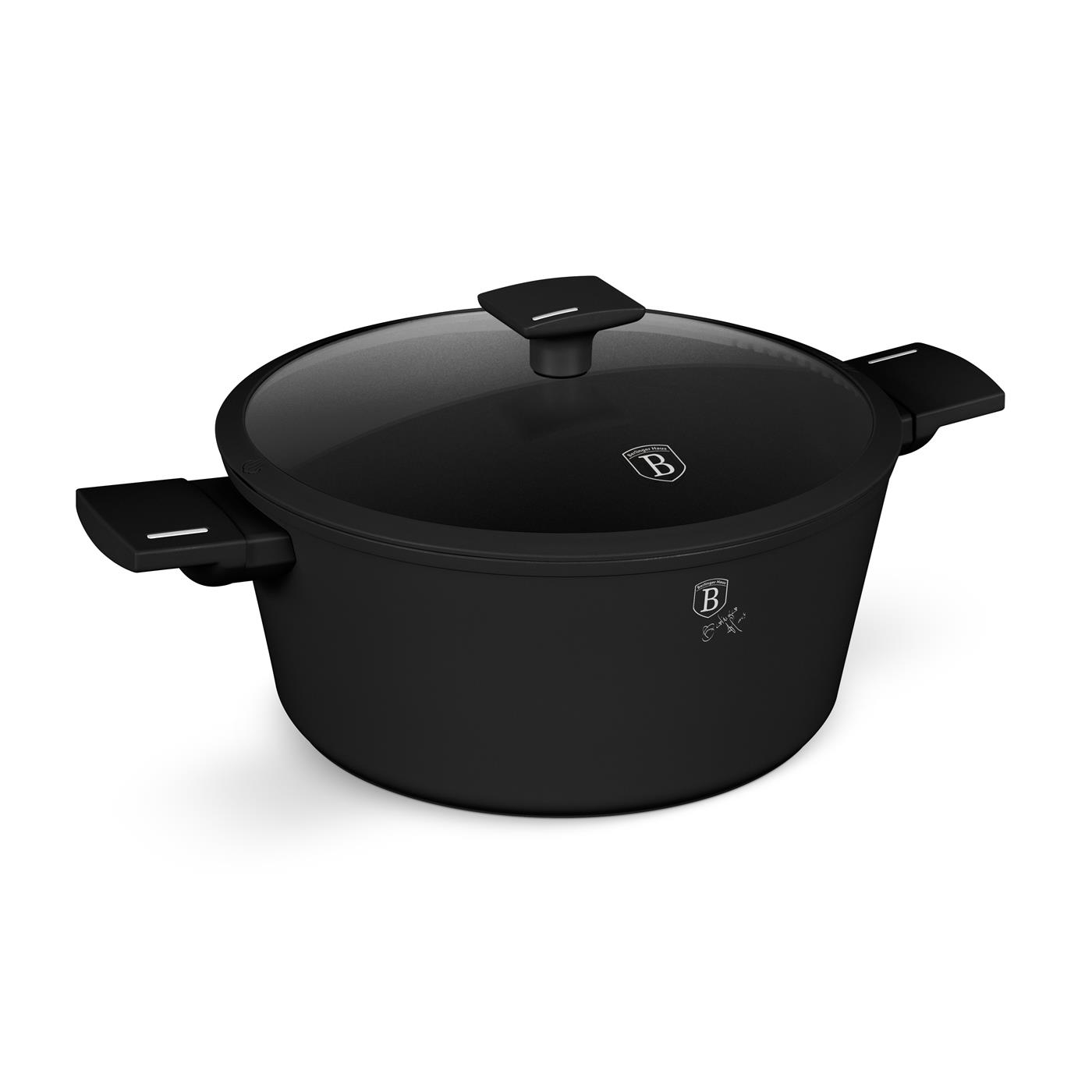 BerlingerHaus Kookpan Met Deksel Mat Zwart 28cm