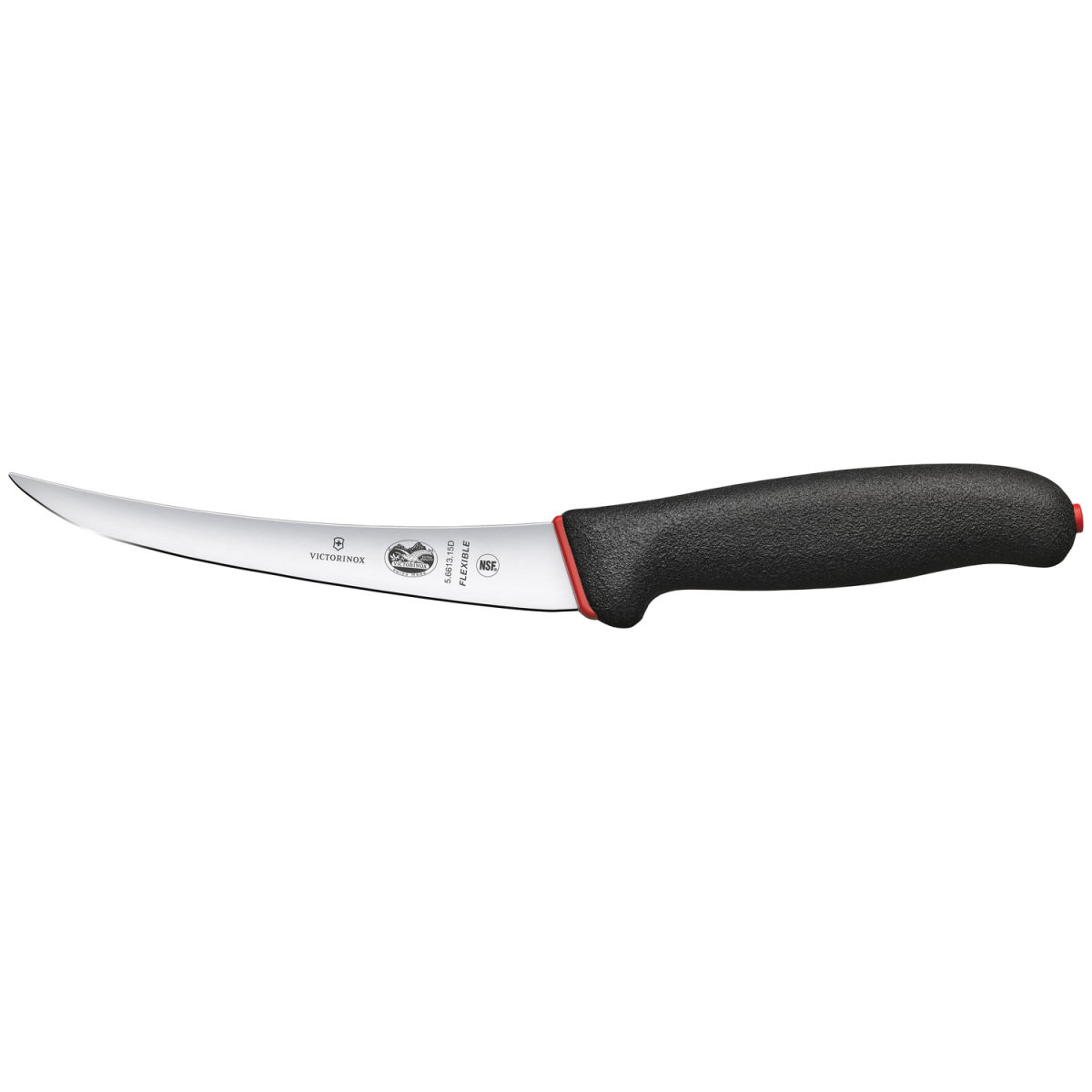 Victorinox Uitbeenmes Fibrox Dual Grip recht smal flex; Lemmetlengte 15 cm, 29.5 cm (L); zilver/zwart/rood
