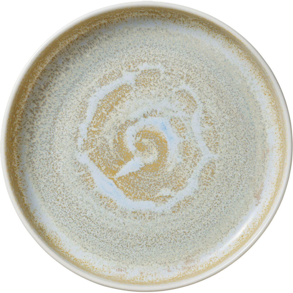 HEART&SOUL Diep bord Perfect Match Breeze hoge rand; 1400ml, 24.2x4.8 cm (ØxH); goud/lichtblauw/wit; rond; 6 stuk / verpakking