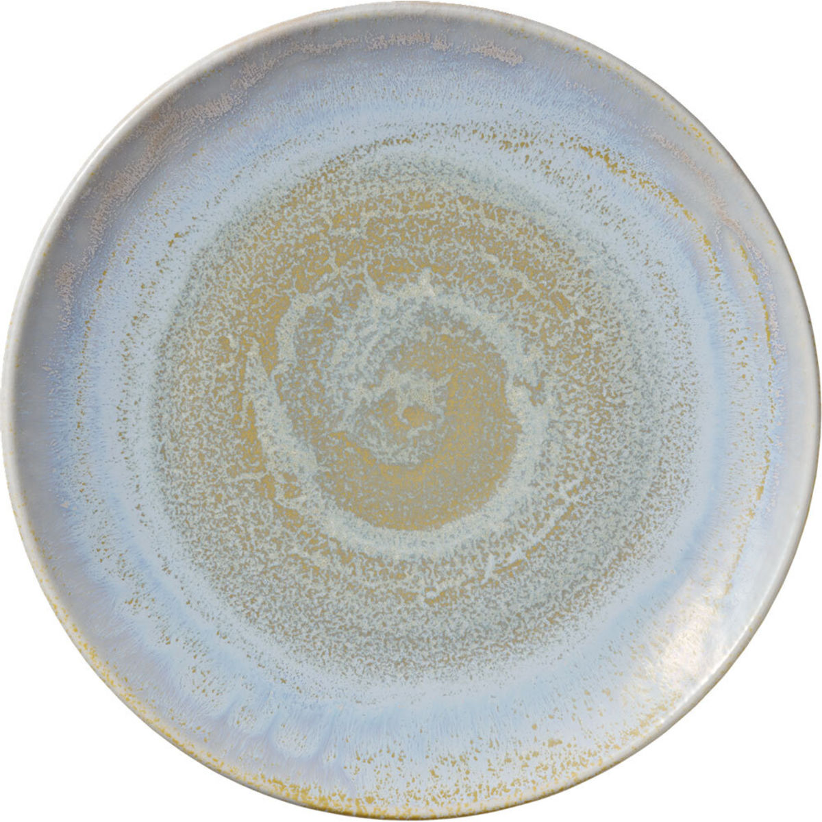 HEART&SOUL Plat bord Perfect Match coup Breeze; 26.8x2.9 cm (ØxH); goud/lichtblauw/wit; rond; 6 stuk / verpakking
