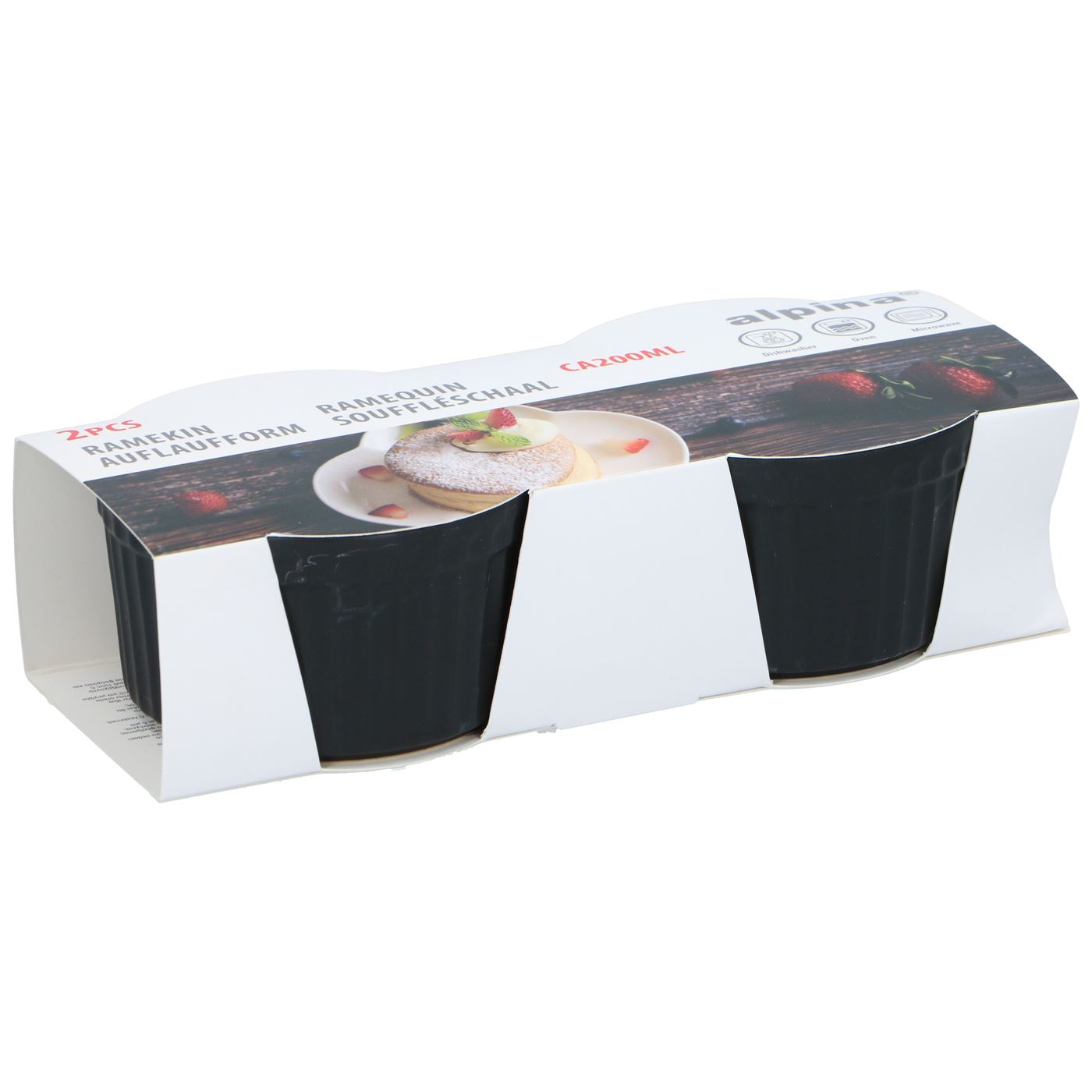 Alpina Mini Ovenschaal Zwart 2 Stuks