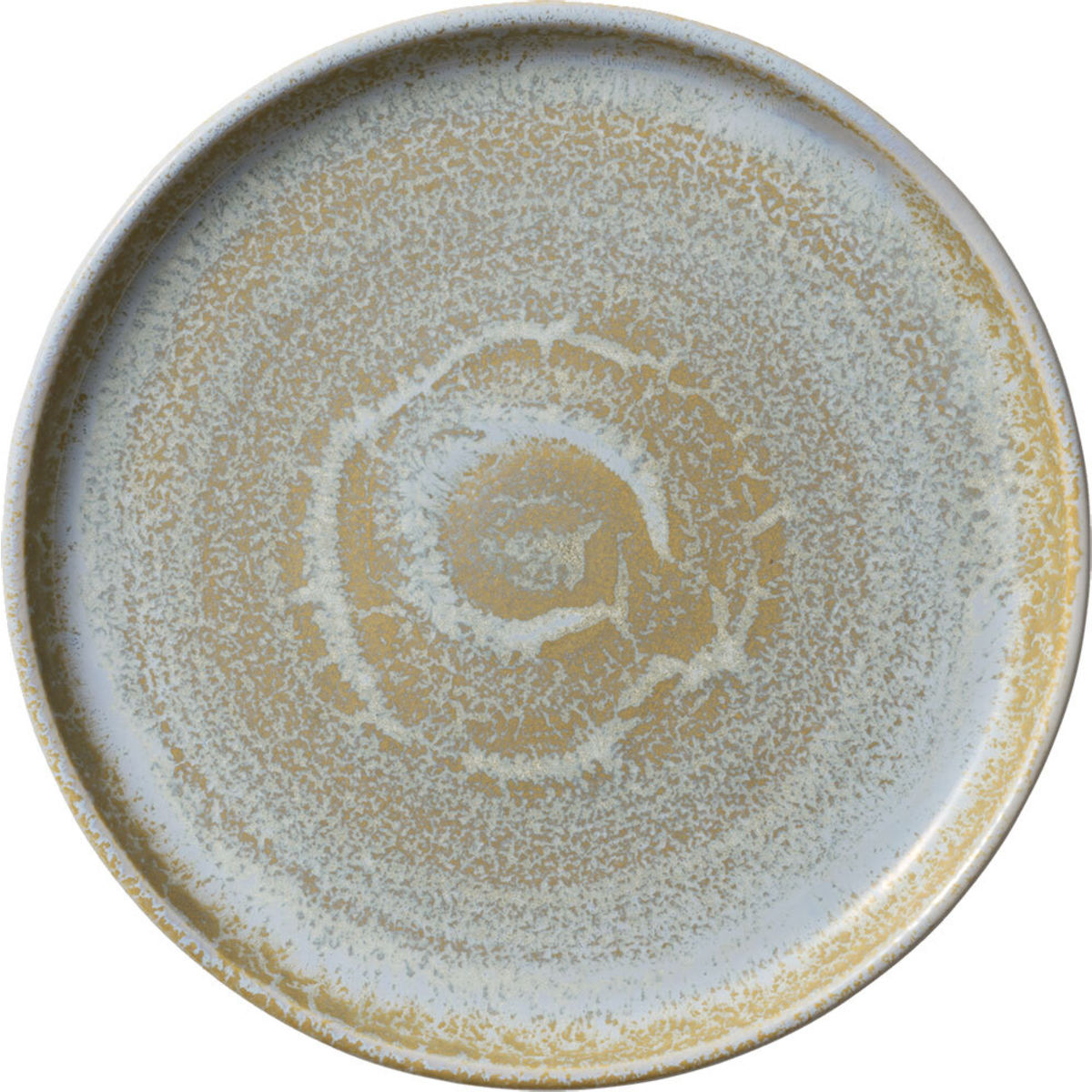 HEART&SOUL Plat bord Perfect Match Breeze hoge rand; 21.4x2.3 cm (ØxH); goud/lichtblauw/wit; rond; 6 stuk / verpakking