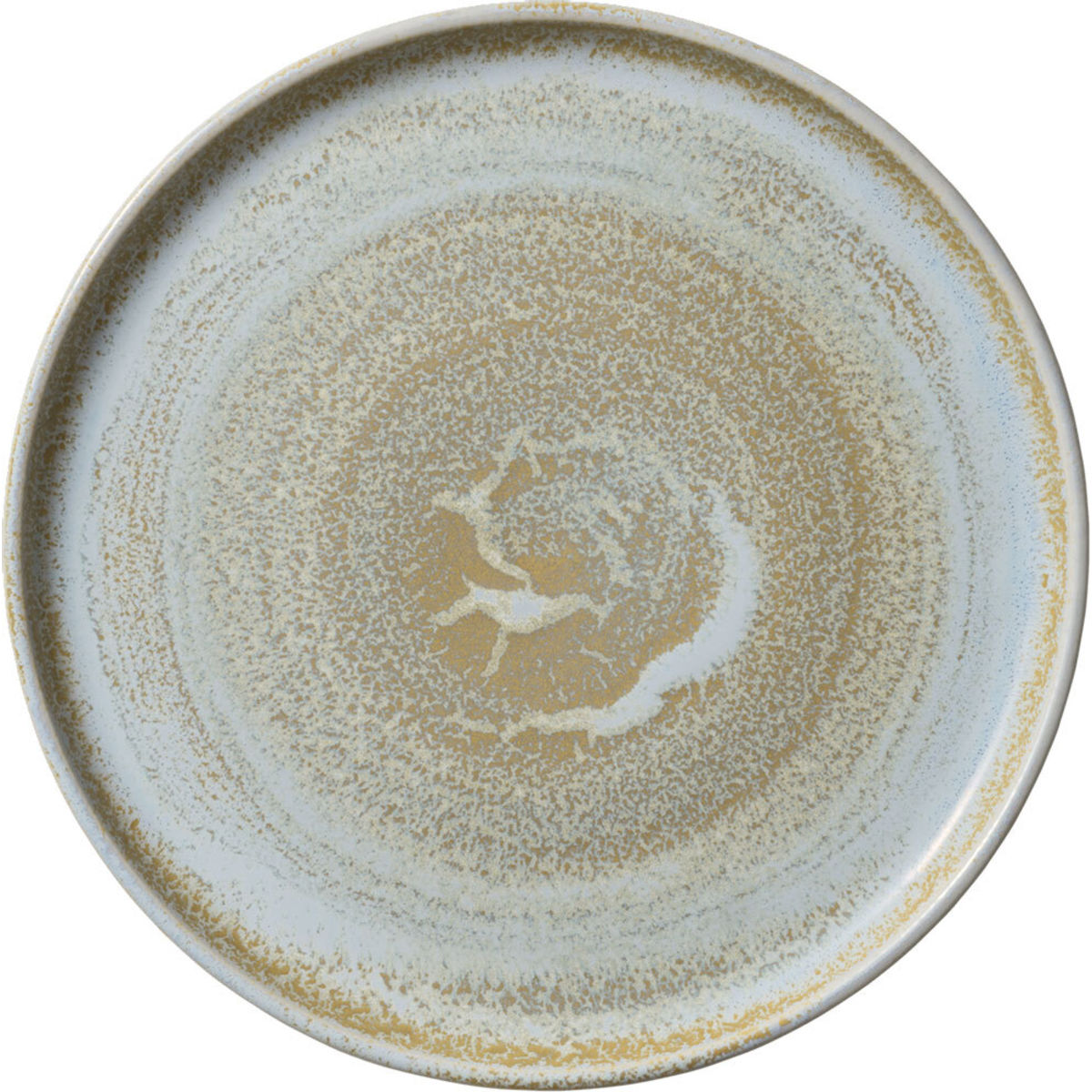HEART&SOUL Plat bord Perfect Match Breeze hoge rand; 26.7x2.2 cm (ØxH); goud/lichtblauw/wit; rond; 6 stuk / verpakking