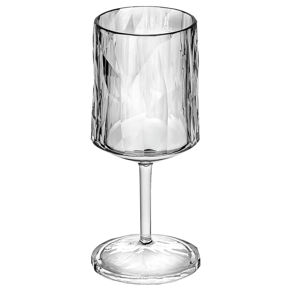 Koziol Wijnglas Classic Wine Club No. 21 Superglas; 300ml, 7.95x18.3 cm (ØxH); transparant; 0.25 l vulstreepje, 12 stuk / verpakking