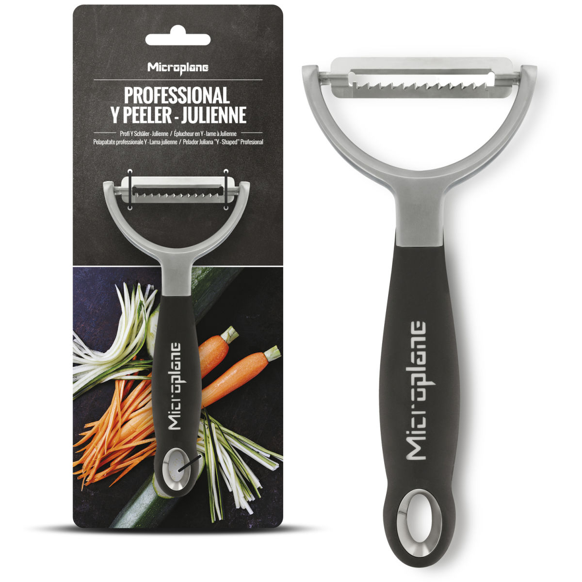 Microplane Professionele dunschiller Y Julienne; 16.4x7.5x2.5 cm (LxBxH); zwart