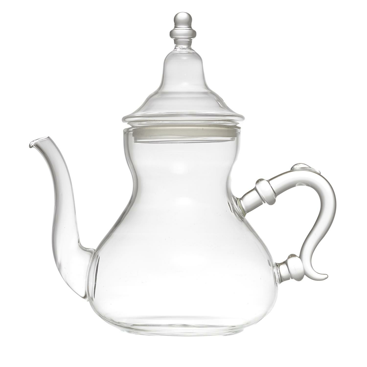 Home Deco Factory Theepot Marrakesh - Glas - met deksel - transparant - 800 ml - 13 x 23 cm -