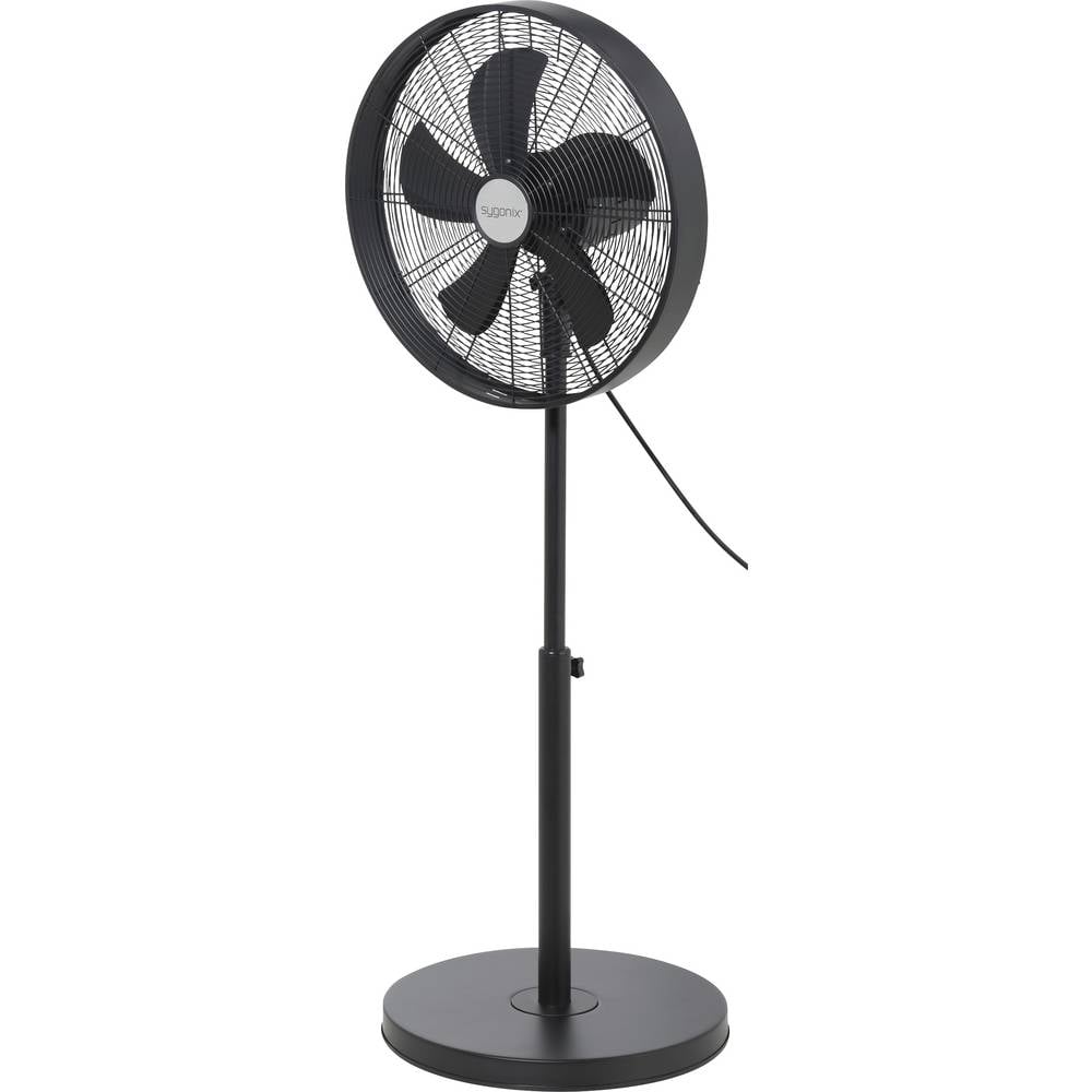 Sygonix Staande ventilator 50 W (Ø x h) 445 mm x 1200 mm Zwart