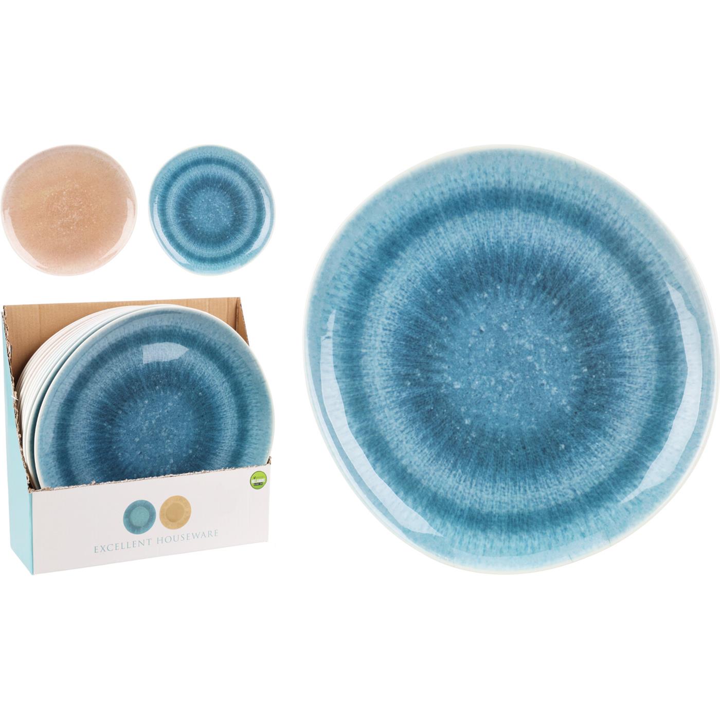 Excellent Houseware Bord Melamine 260mm 2 Ass. Kleur