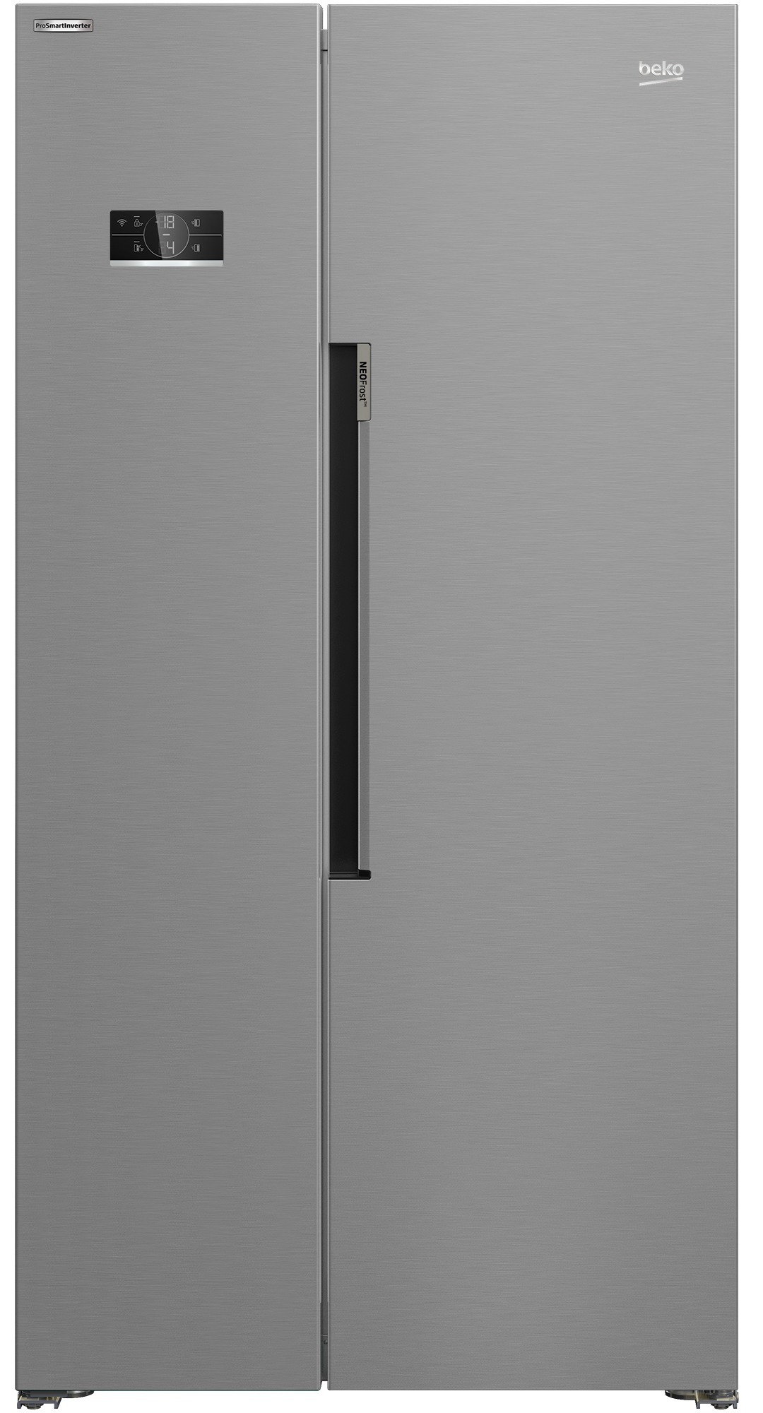 Beko GN1603140ZHXBN Amerikaanse koelkast Zilver