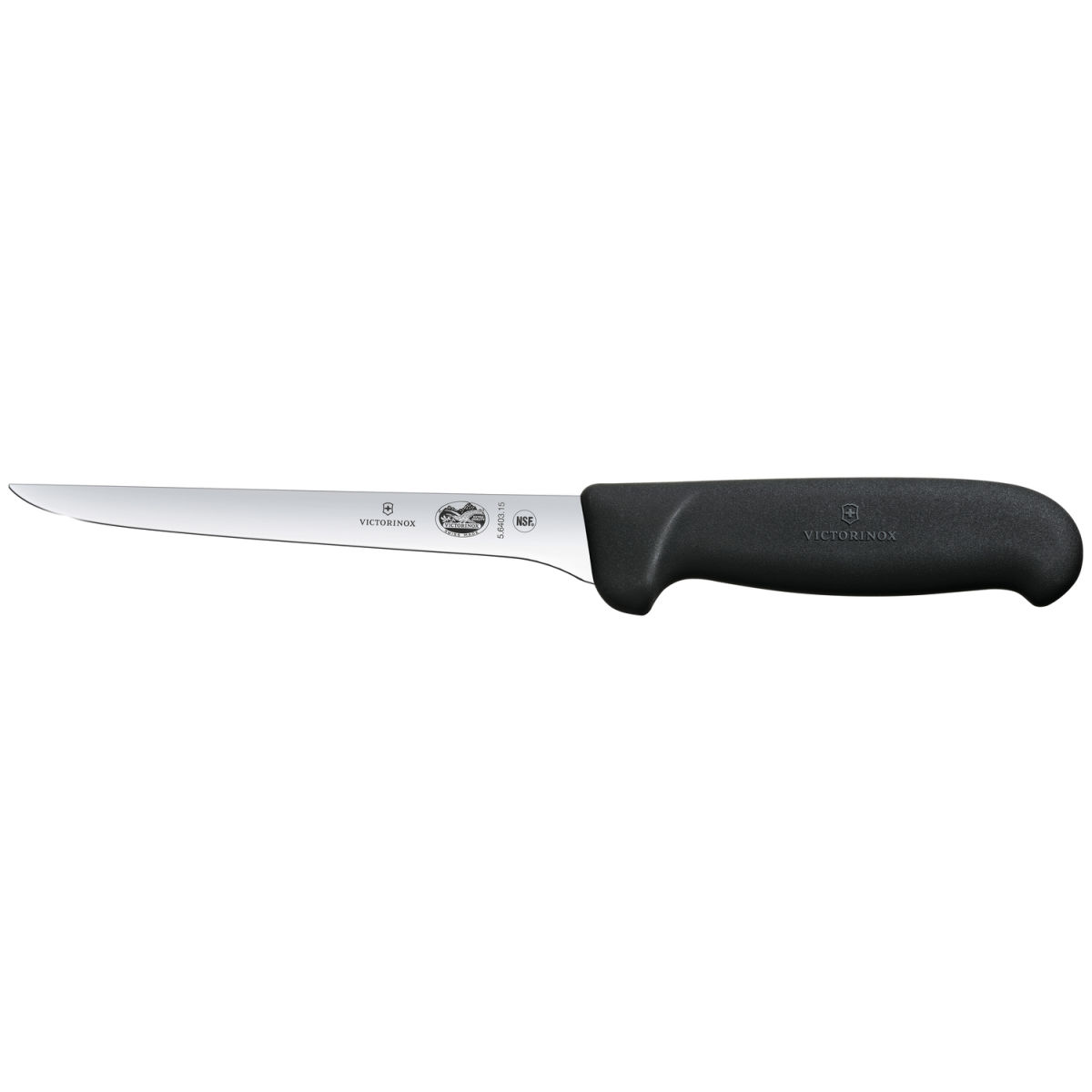 Victorinox Uitbeenmes Fibrox gebogen; Lemmetlengte 15 cm, 28.9 cm (L); zilver/zwart