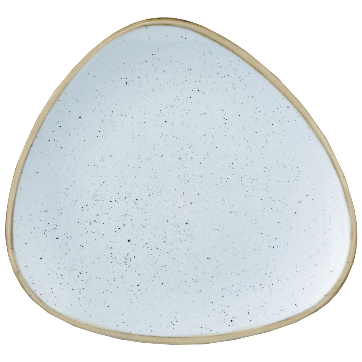 Churchill Bord Stonecast Duck Egg Coupe; 26.5 cm (B); lichtblauw/bruin; driehoekig; 12 stuk / verpakking