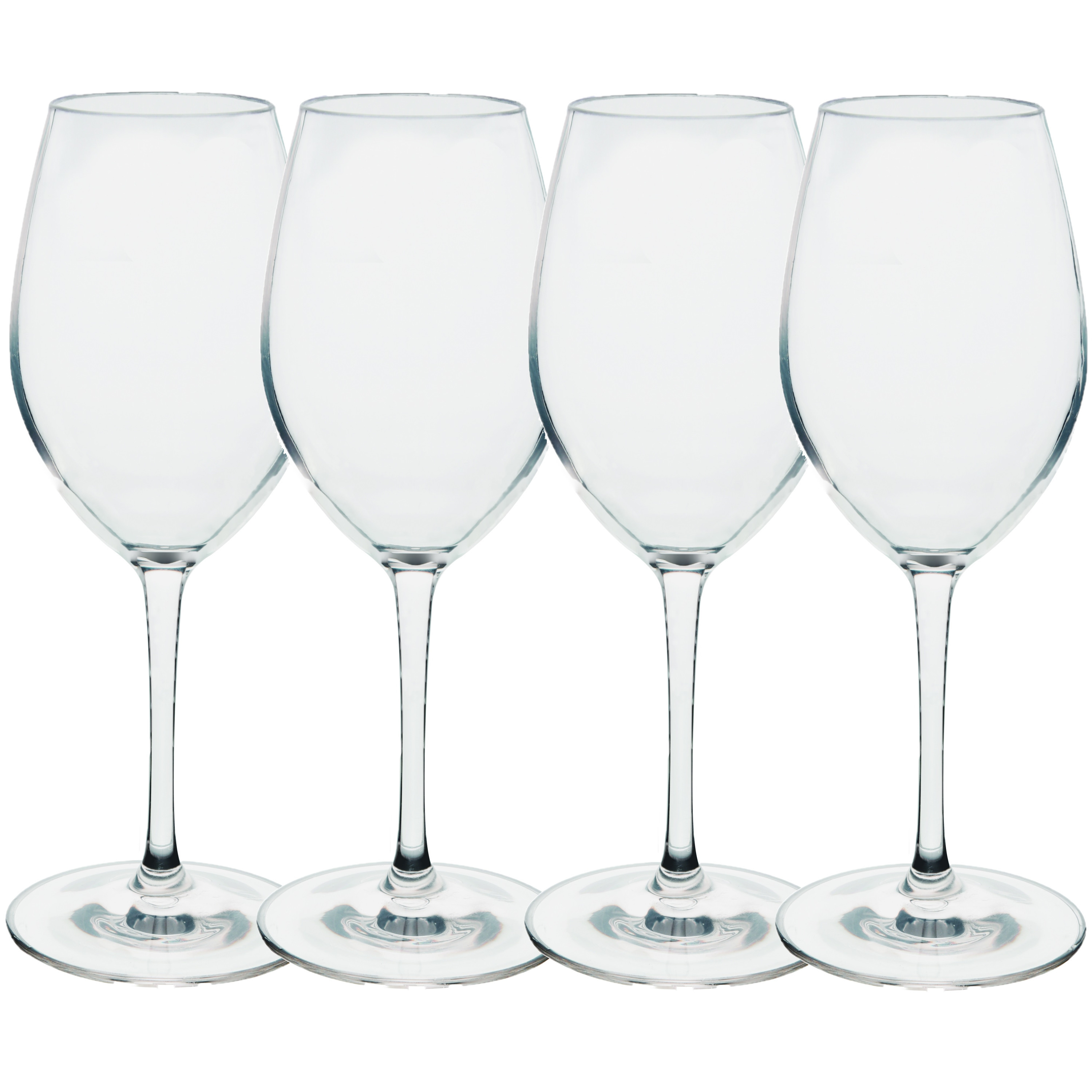 Eurotrail Set van 6x stuks onbreekbare kunststof camping wijnglazen voor witte wijn 265 ml -