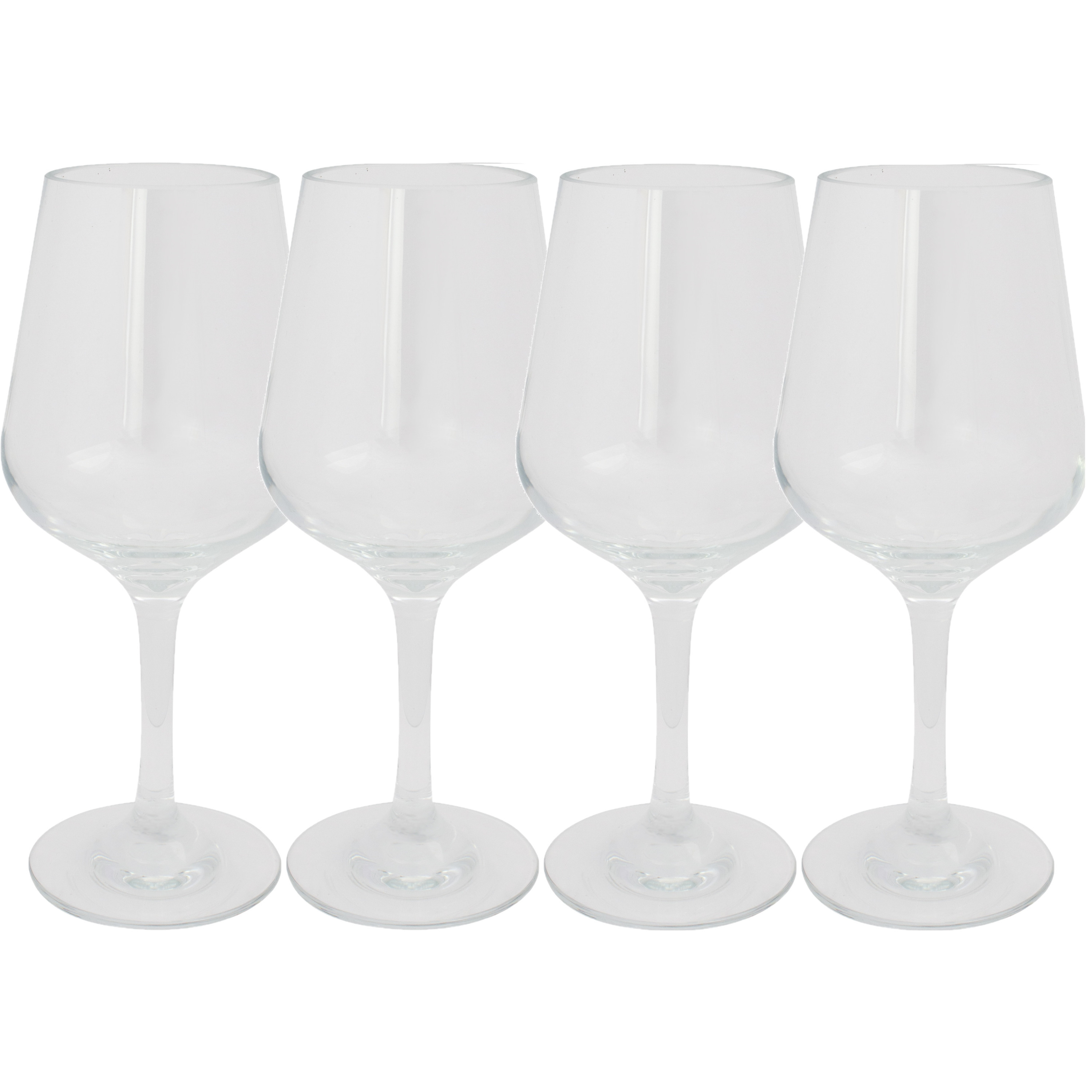 Eurotrail Set van 8x stuks onbreekbare kunststof camping wijnglazen voor rode wijn 380 ml -