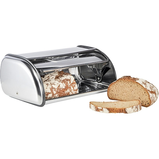Merkloos Broodtrommel - 35 x 23 x 14 cm - RVS - brood bewaarbox - bewaardoos -