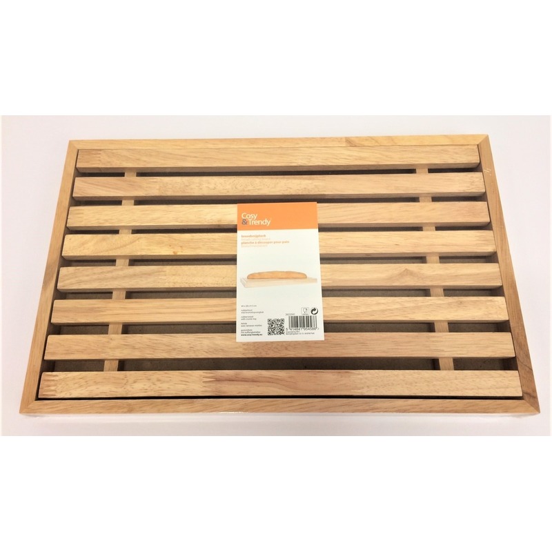 Cosy & Trendy Brood snijplank met kruimel opvangbak - x 28 x 3 cm - Broodplanken/broodsnijplanken -