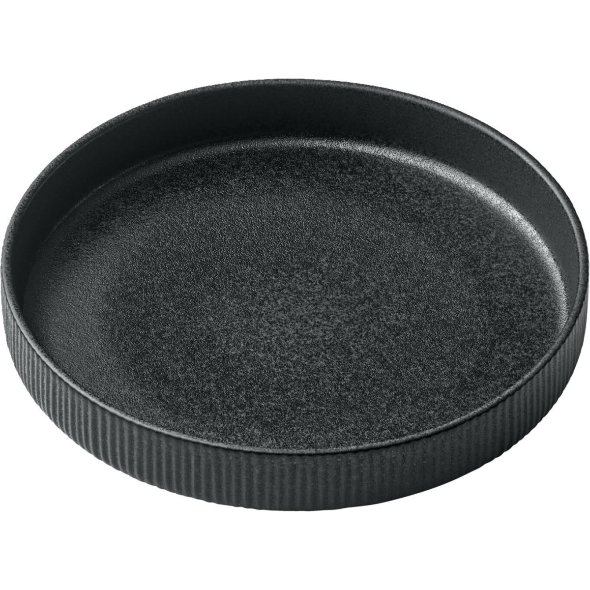 Playground Bord diep Nara reliëf met hoge rand; 1300ml, 24x4.2 cm (ØxH); zwart; rond; 6 stuk / verpakking