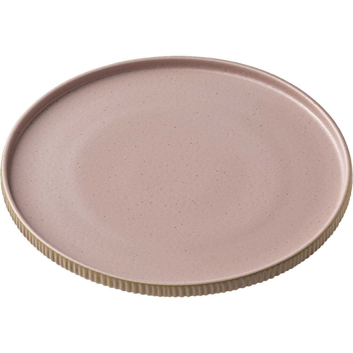 Playground Teller flach Nara reliëf met hoge rand; 21x2.5 cm (ØxH); rosé; rond; 6 stuk / verpakking