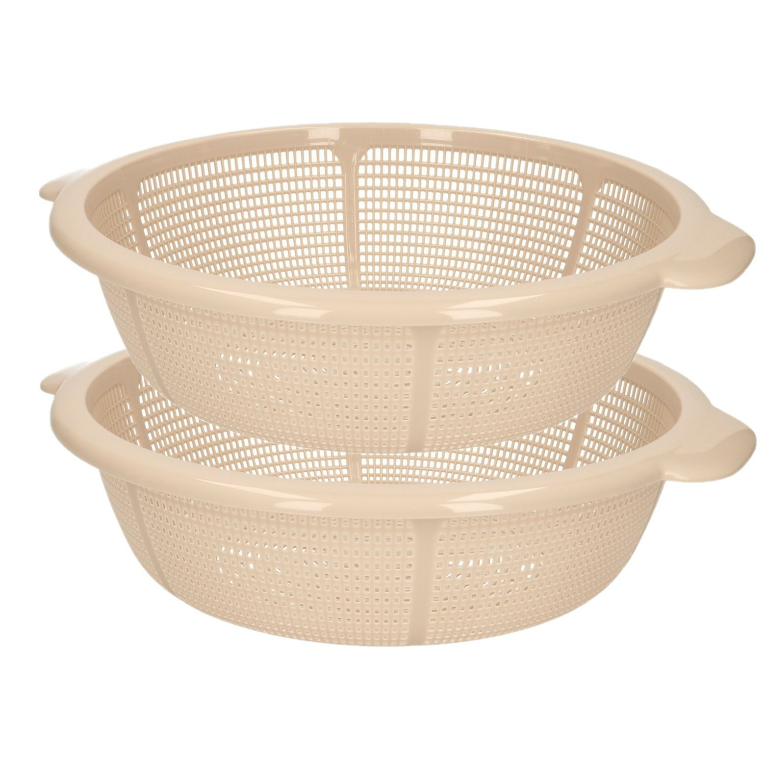 PlasticForte Vergiet - 2x stuks - taupe - 31 x 9,5 cm - keukenvergiet -