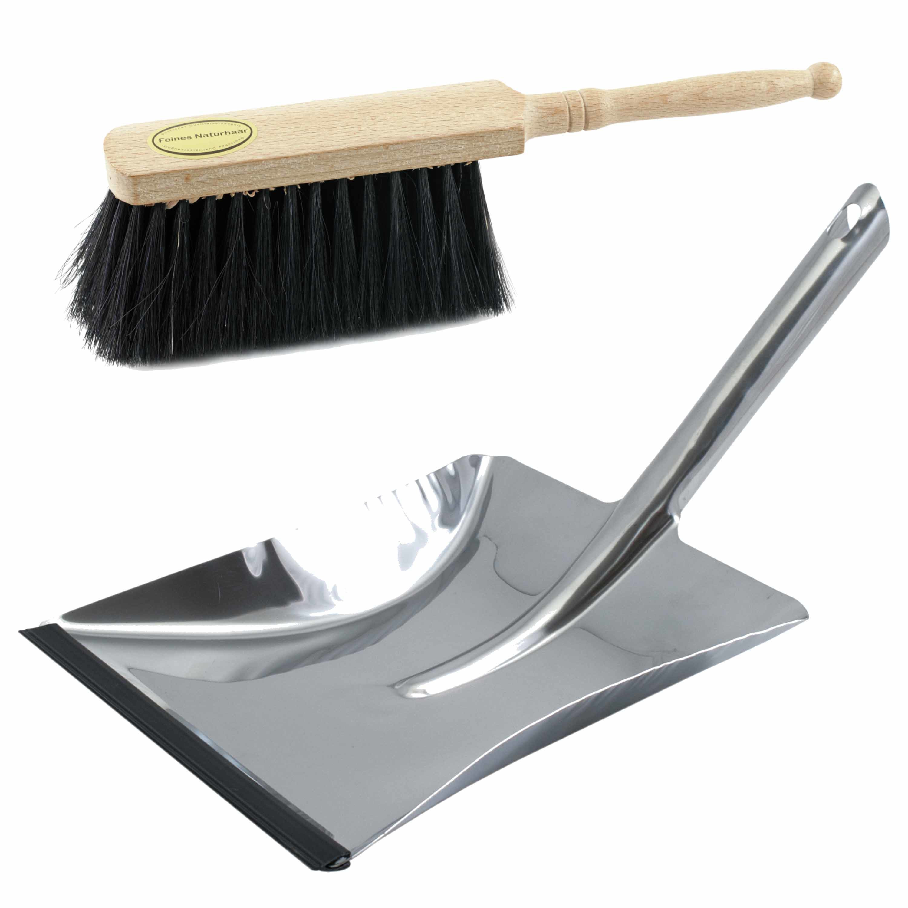 Sorex Stoffer en blik blank/zilver van edelstaal voor binnen -