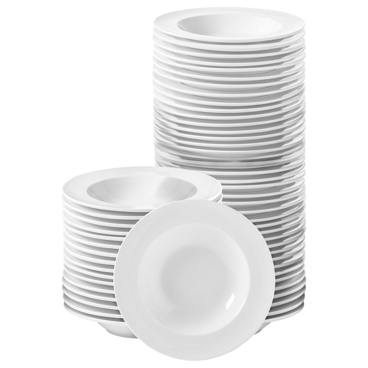 PULSIVA Diep bord Voordeelpak; 280ml, 22x3.6 cm (ØxH); wit; 50 stuk / verpakking