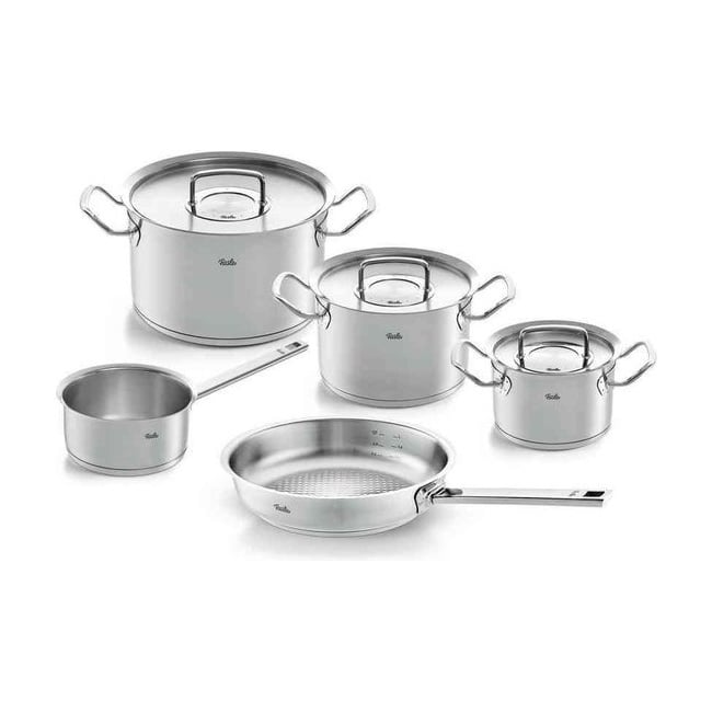 Fissler Original Profi Collection- 5 Delig - Steel- en koekenpan - RVS deksels
