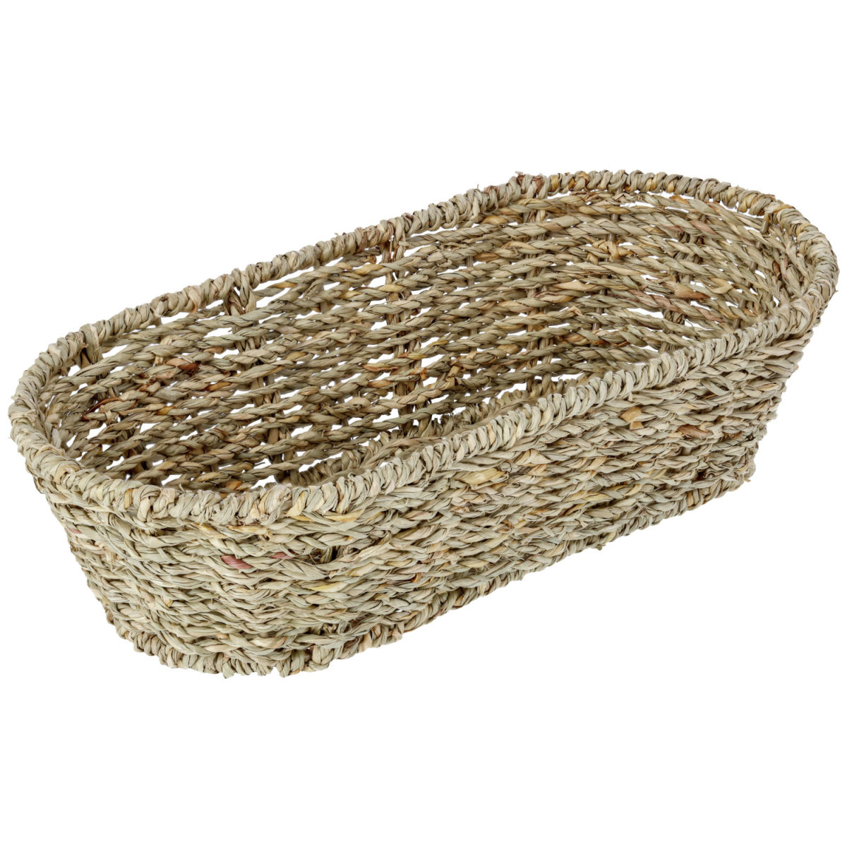 PULSIVA Tafelmand Händel ovaal; 32x15x8.5 cm (LxBxH); beige gemêleerd/groen gemêleerd; ovaal