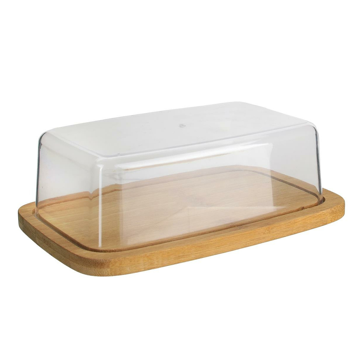 Cook Concept Botervloot met deksel - bamboe/kunststof - 19 x 12,4 x 7 cm -