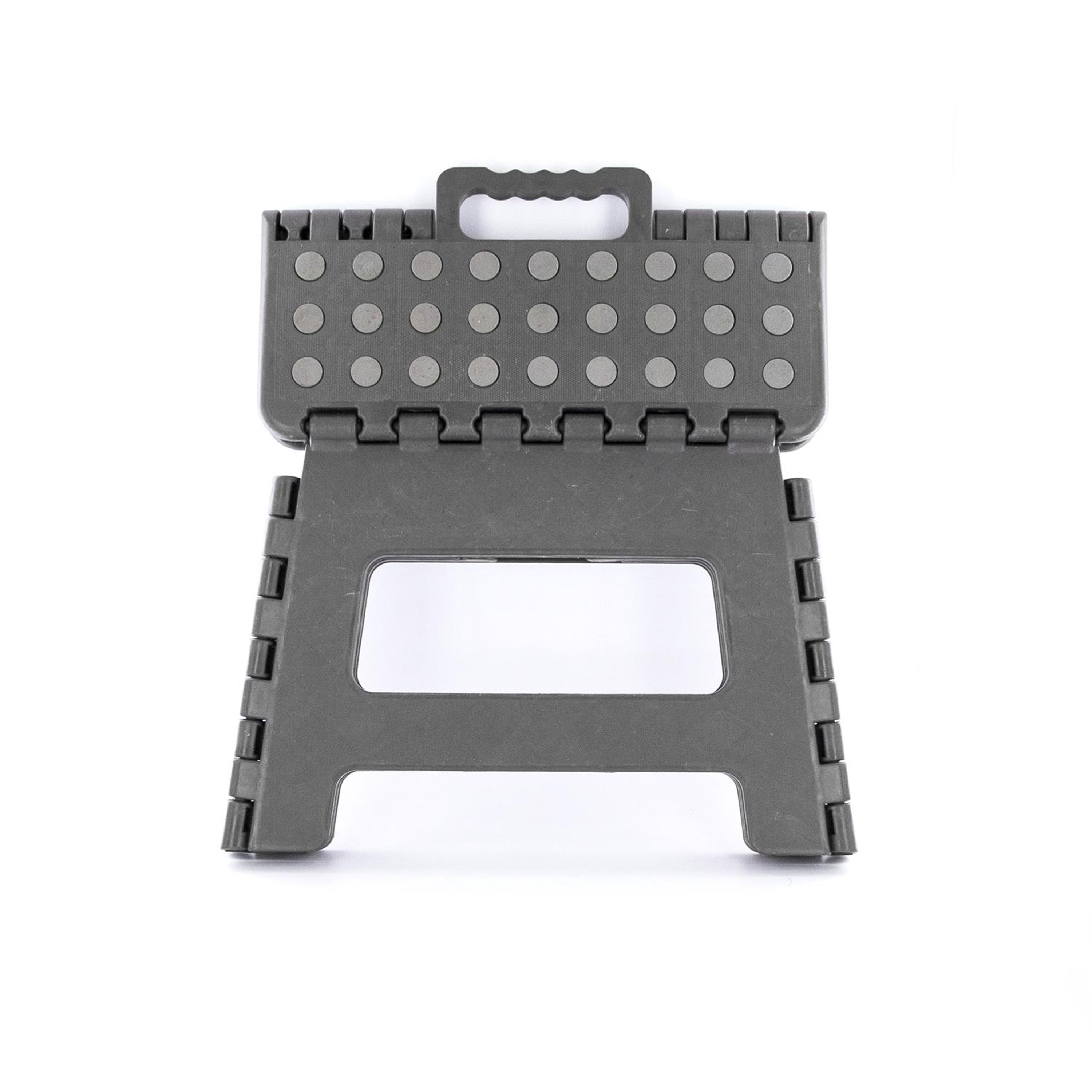 Home Deco Factory Opvouwbaar opstapje/opstapkrukje - grijs - 32 x 22 cm - Huishoudkrukjes -