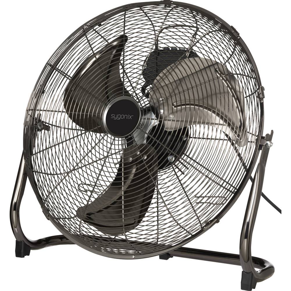 Sygonix Vloerventilator 120 W Zwart