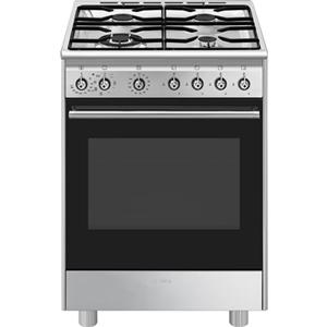 Smeg CX61GMXNLK Classici Esthetisch Fornuis met Gaskookplaat - 60 x 60 cm