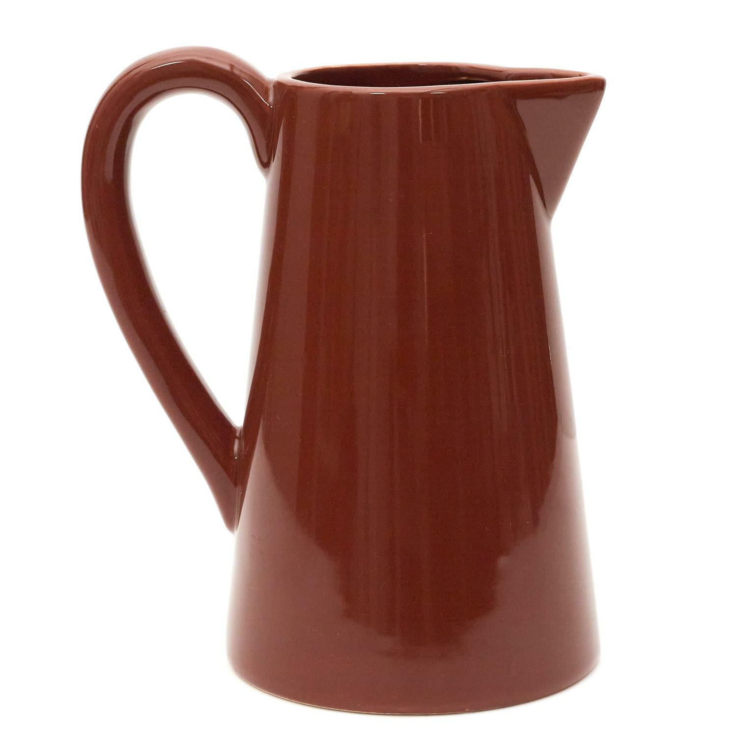 Home Deco Factory Schenkkan water/wijn karaf Pitcher - keramiek - terracotta - 900 ml - 10 x 16 cm -